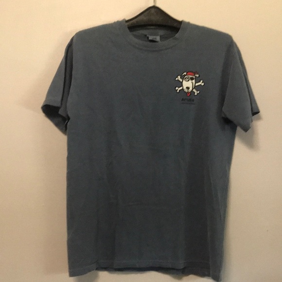 Men’s medium blue Aruba short sleeve t shirt - Picture 1 of 3